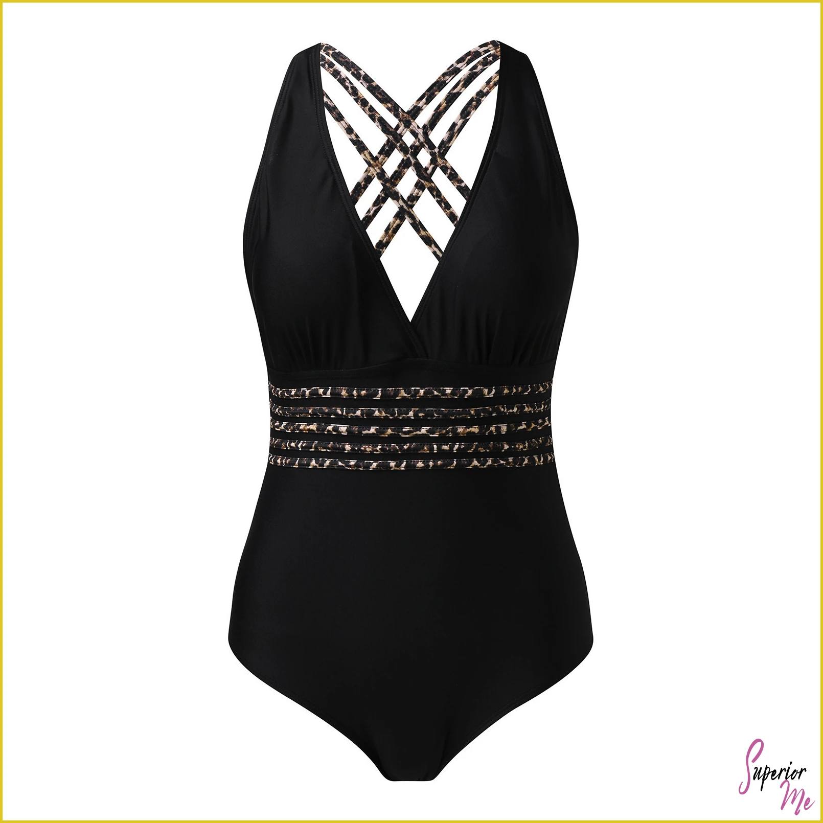Sexy Cross-Back One Piece Swimsuit for Women – Push Up Monokini Bathing Suit